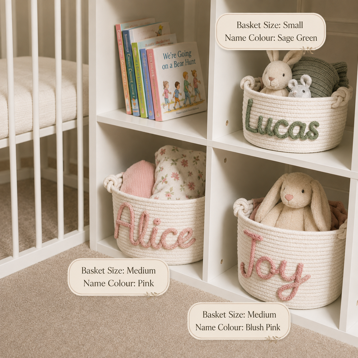 Personalized Name Storage Basket