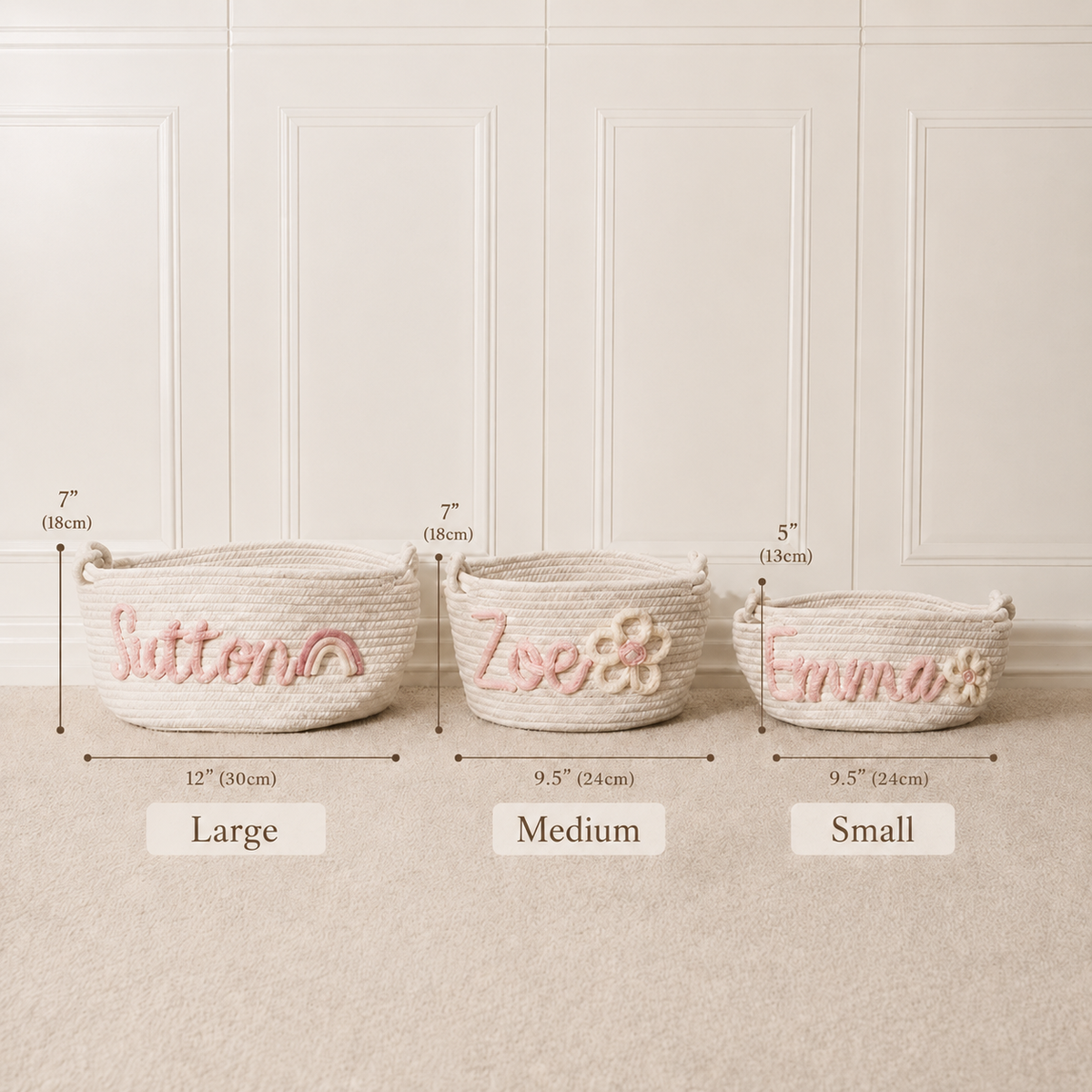 Personalized Name Storage Basket