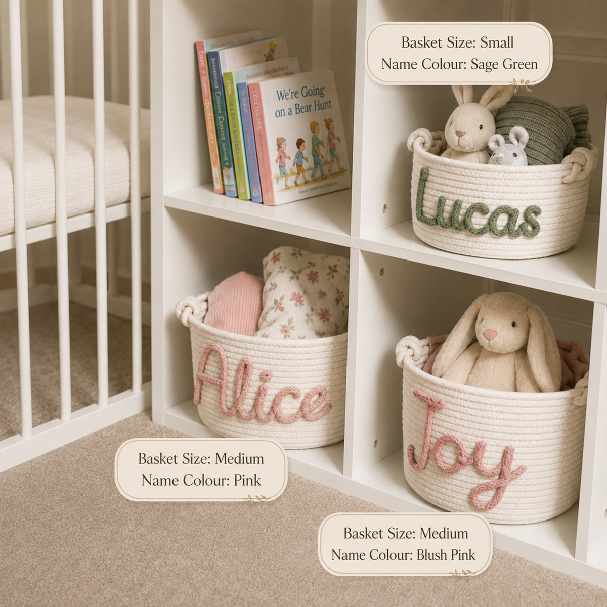 Personalized Name Storage Basket