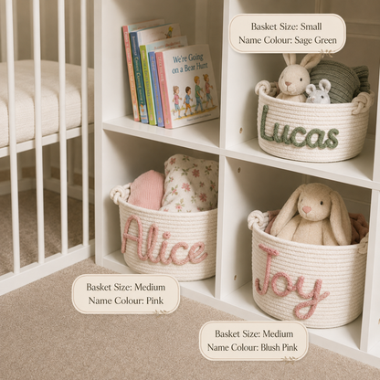 Personalized Name Storage Basket