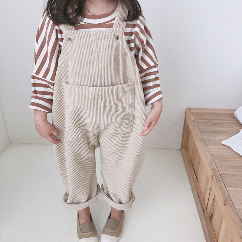 Corduroy Overalls - Cream