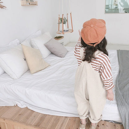 Corduroy Overalls - Cream