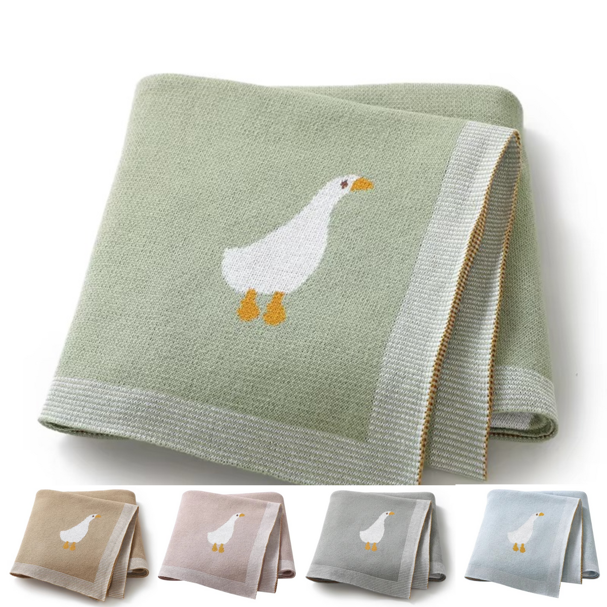 Knitted Goose Blanket