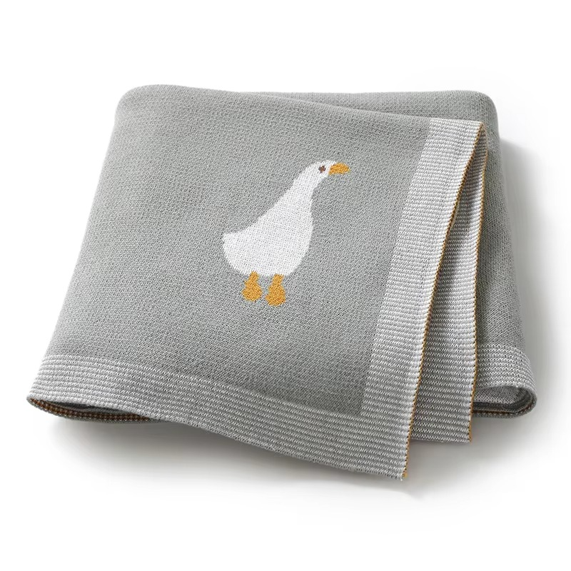 Knitted Goose Blanket