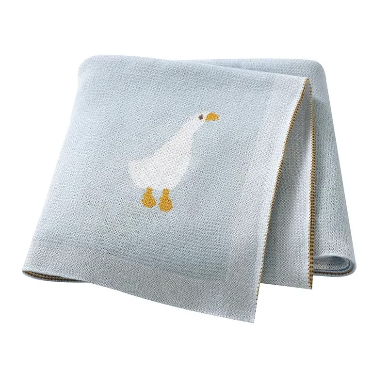 Knitted Goose Blanket