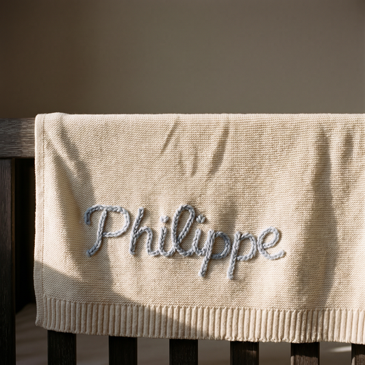 Hand-Knitted Personalized Blanket