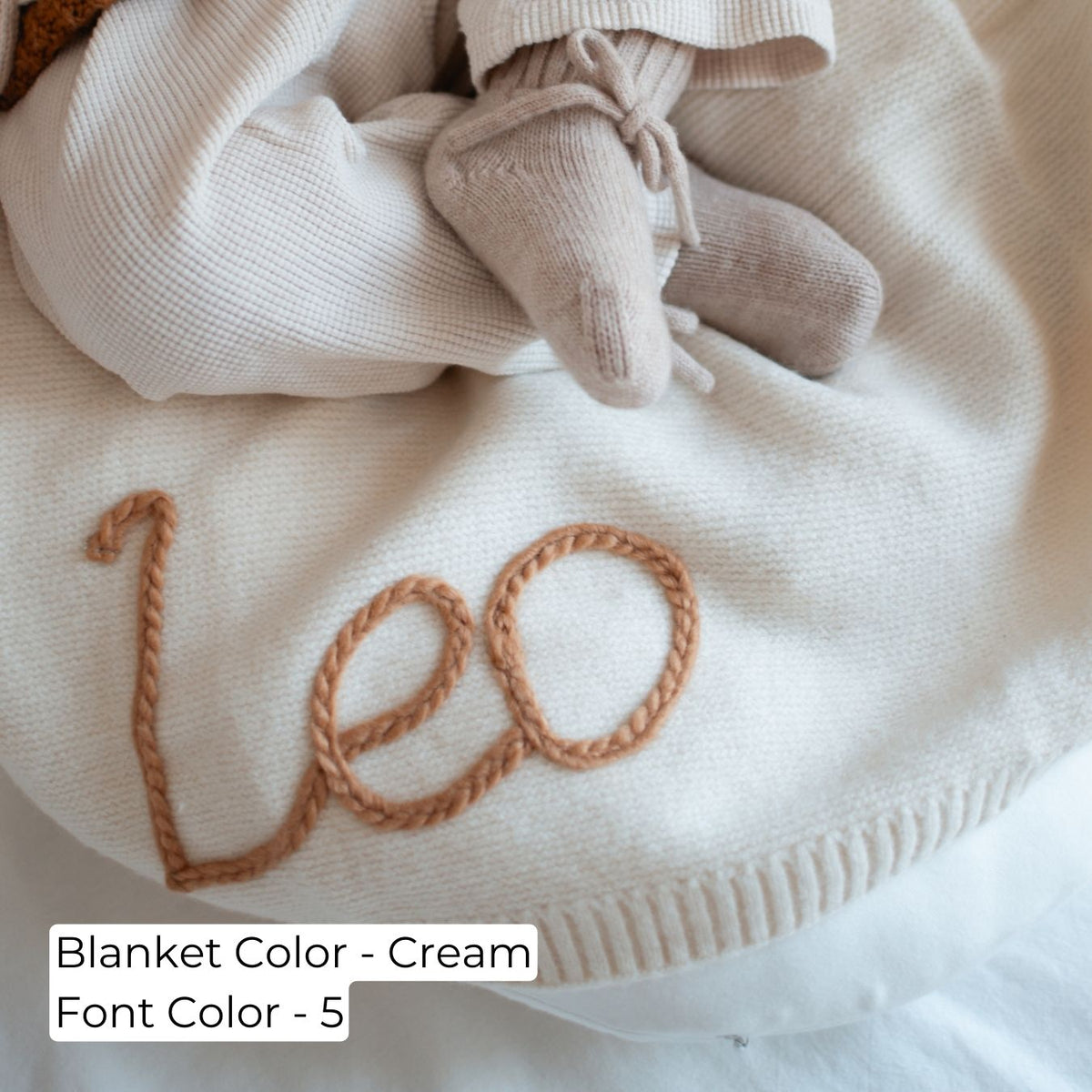 Hand-Knitted Personalized Blanket