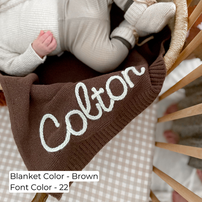 Hand-Knitted Personalized Blanket