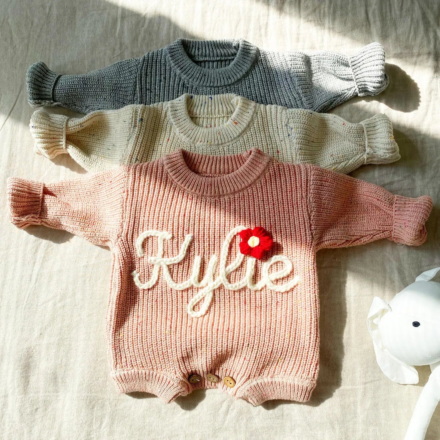 Hand-Knitted Personalized Romper