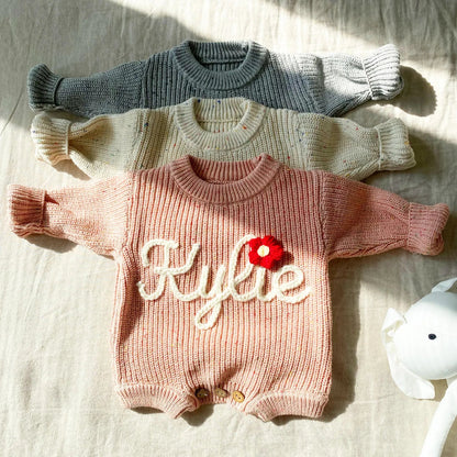Hand-Knitted Personalized Romper