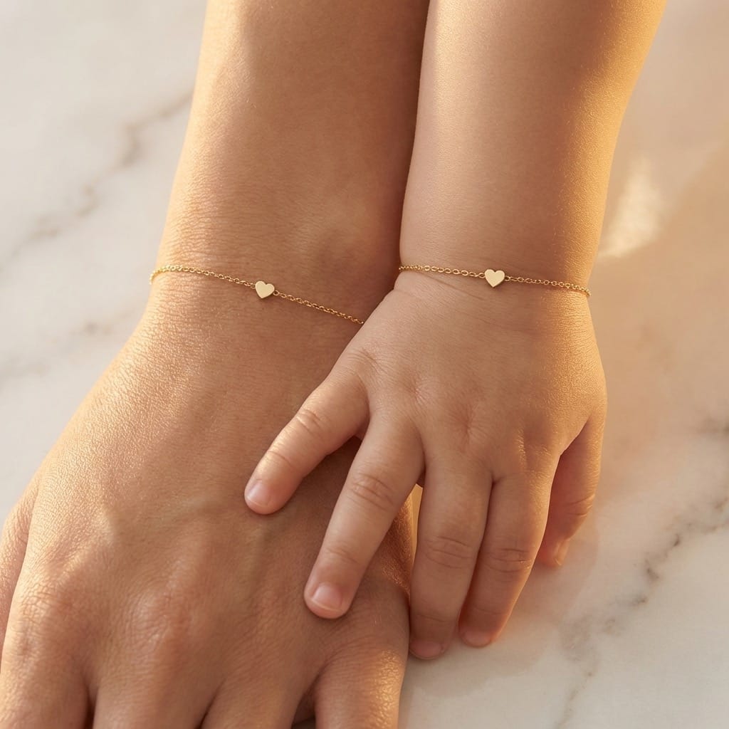 Matching Heart Bracelet Set | Mama + Baby