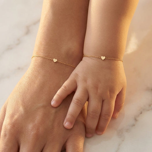 Matching Heart Bracelet Set | Mama + Baby