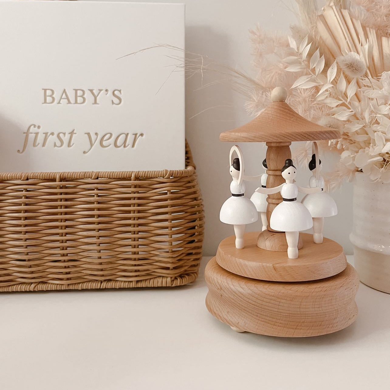 Heirloom Wooden Musical Carousel – Ballerinas