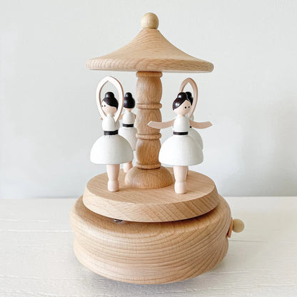 Heirloom Wooden Musical Carousel – Ballerinas
