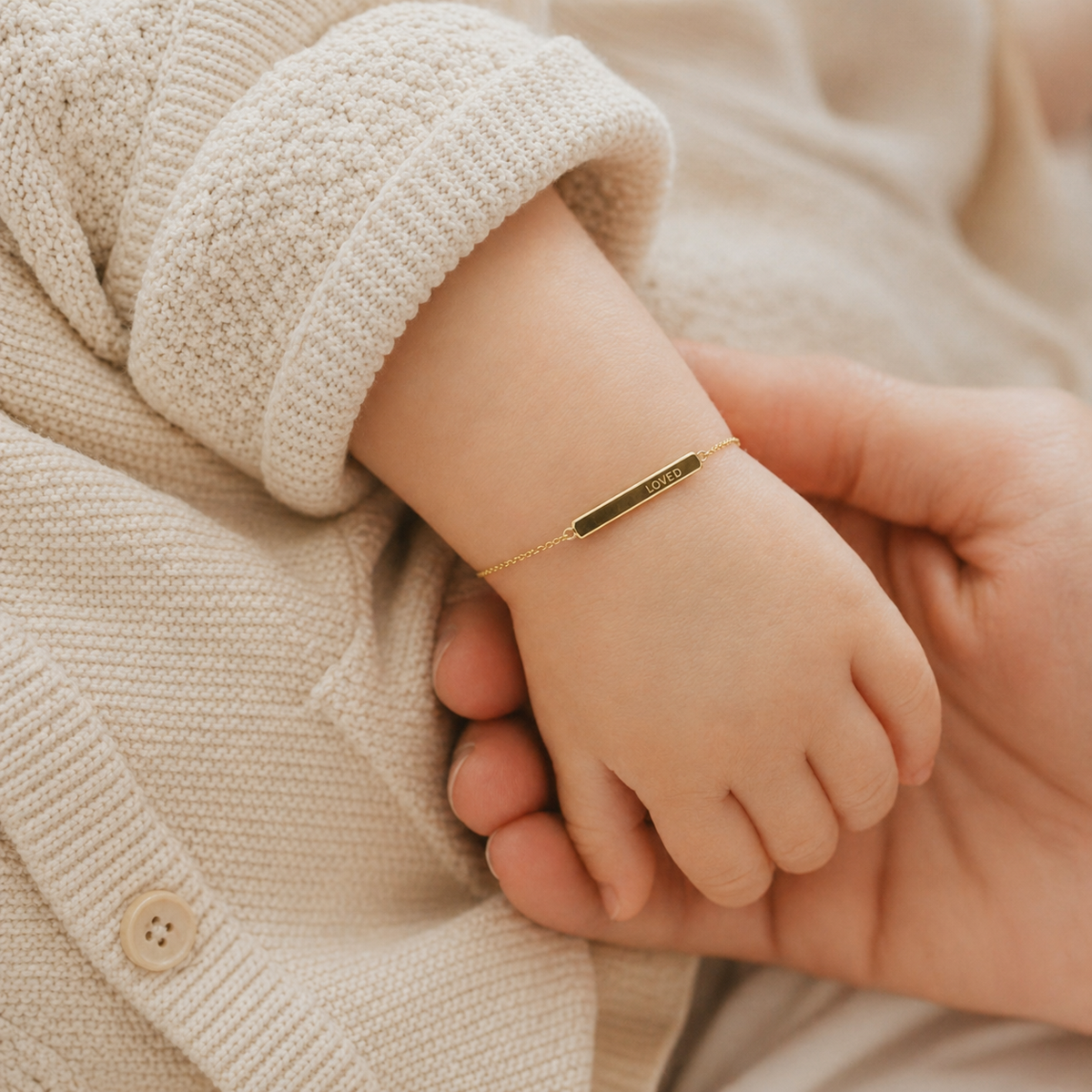 Heirloom 14K Gold Baby Bracelet - loved