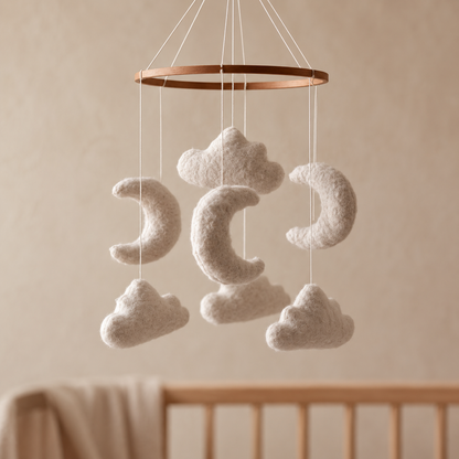Marshmallow Sky - Baby Mobile
