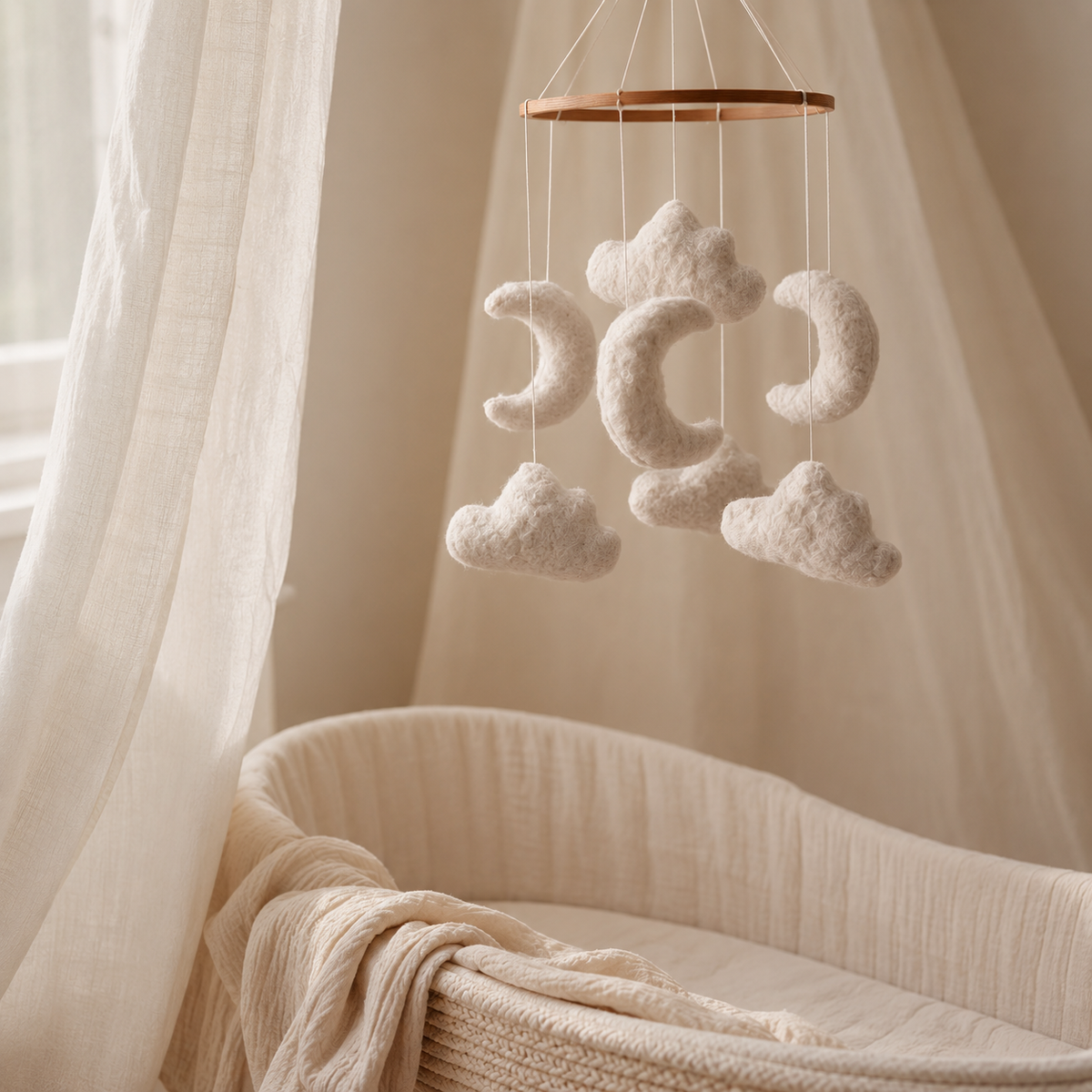 Marshmallow Sky - Baby Mobile