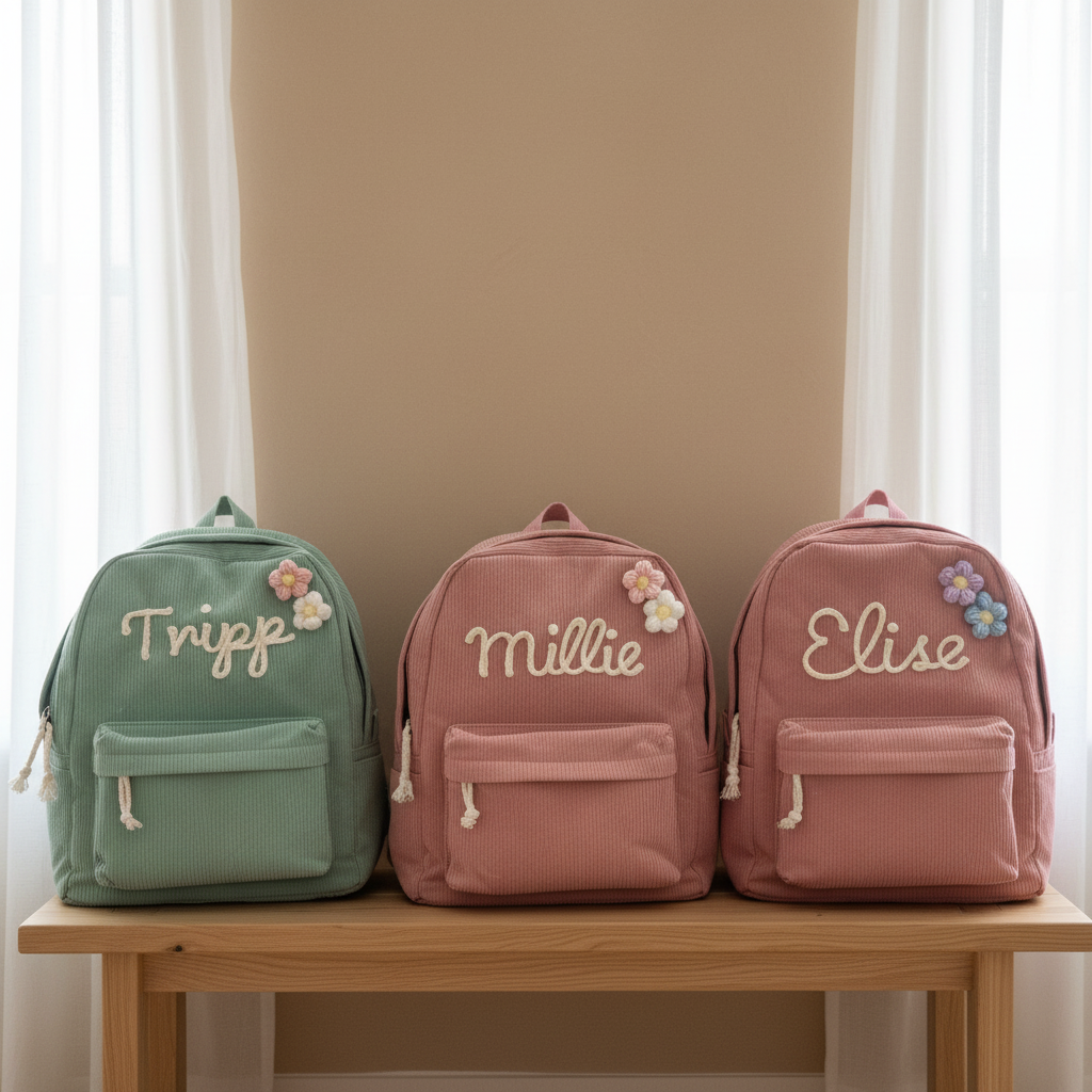 Hand-Knitted Personalized Backpack