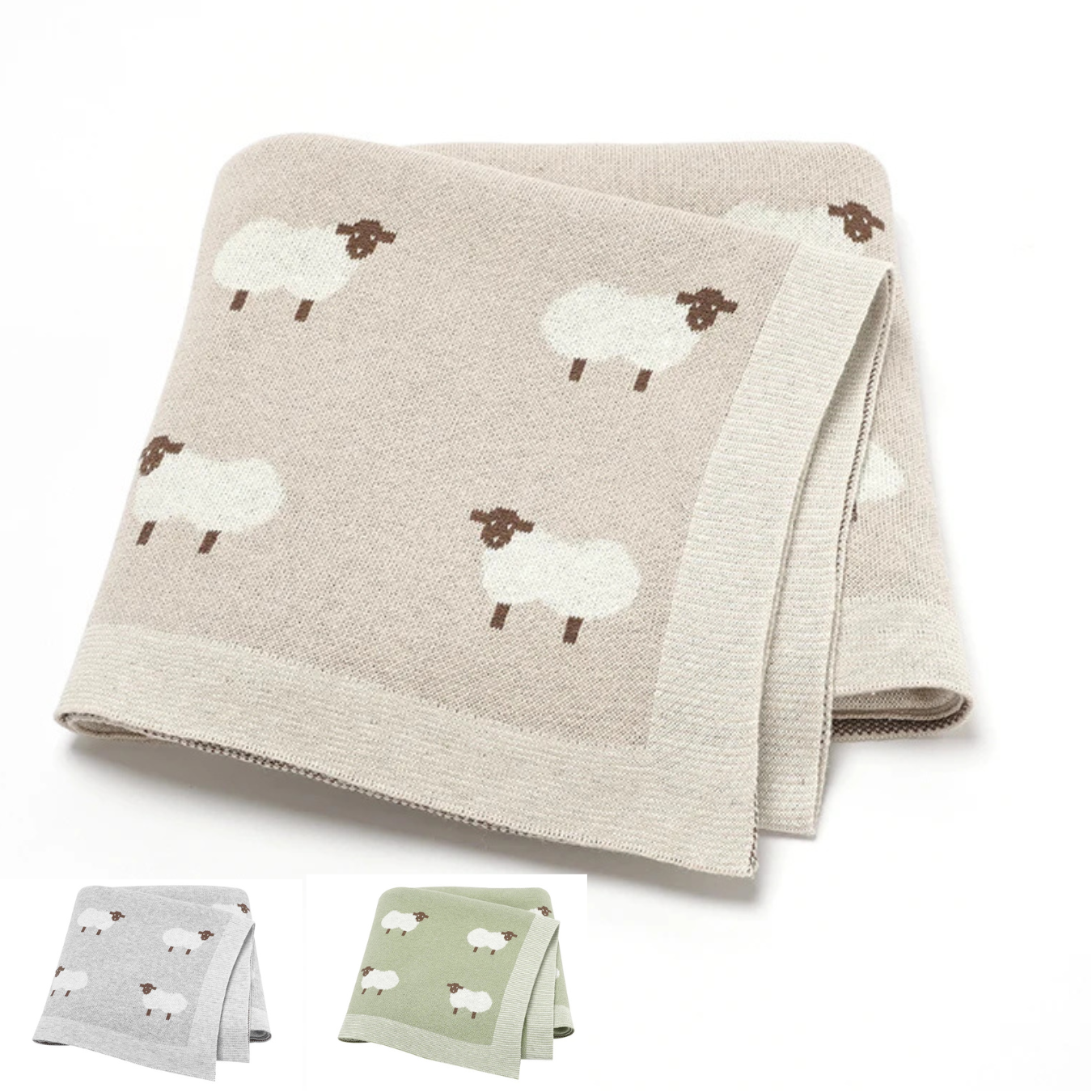 Sheep Knit Blanket