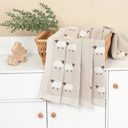 Sheep Knit Blanket